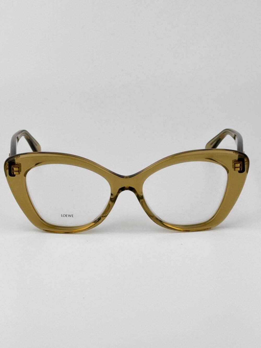 Loewe CURVY Women Eyeglasses – Dark Green Cat Eye Frame (LW50067I 096)